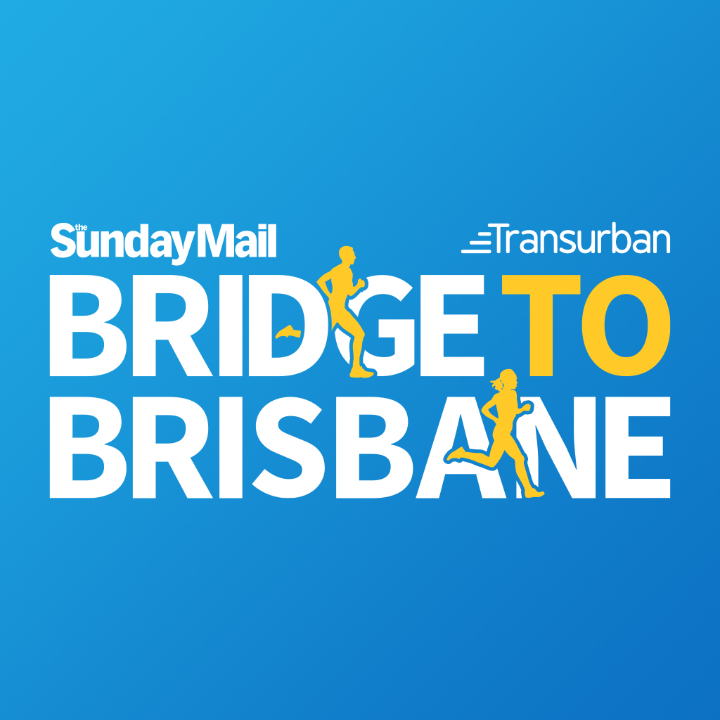 THE SUNDAY MAIL TRANSURBAN BRIDGE TO BRISBANE FUN RUN Logo